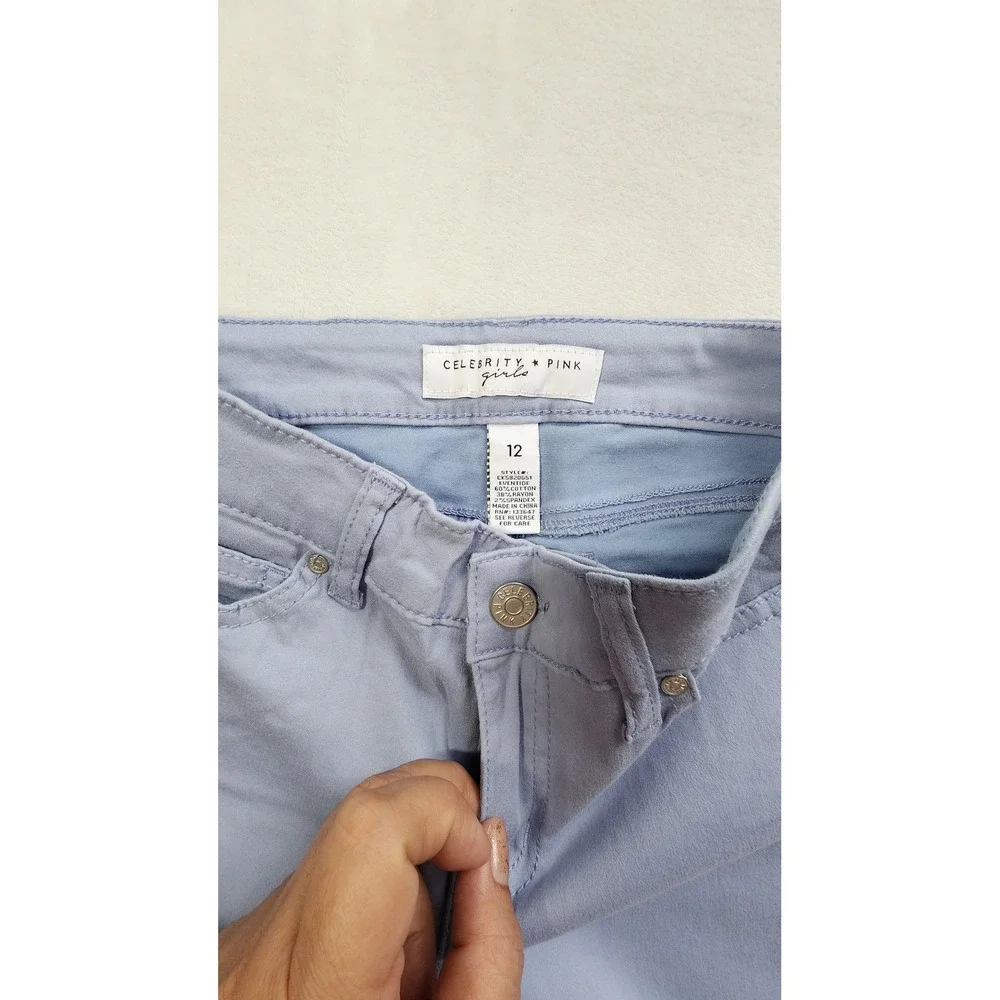Celebrity Pink Girls Skinny Jeans‎ Periwinkle Blue Lavender Size 12 CK58206S1